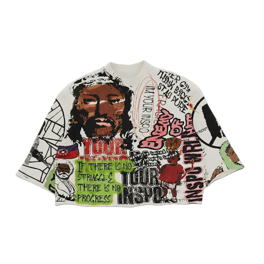 Your Inspo Graffiti Collage Cropped Tee